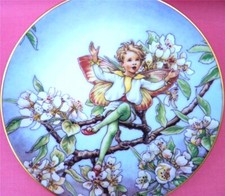 Assiette Porcelaine FEE ELFE - Porcelain plate FLOWER FAIRY