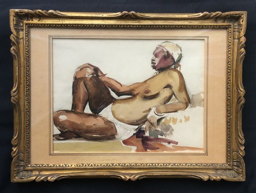 Tableau aquarelle nue - tableau,