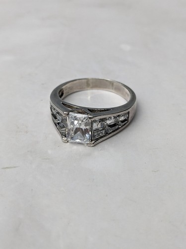 Sterling silver rectangle - silver,