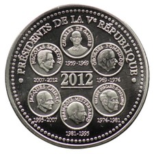 Médaille PRESIDENTS DE LA Ve REPUBLIQUE / ELYSEE - FRANCE - 2012 - medal