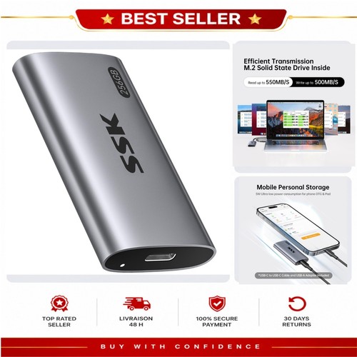 Ssd externe 256 - ssd, go