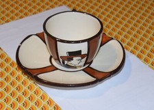 Tasse + soucoupe HB/Quimper personnage breton