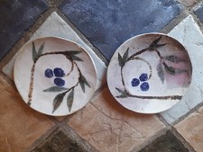 Paire Assiettes Signées