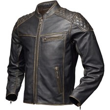Veste De Moto Pour Hommes M - Modeka Phinix - Veste En Cuir Biker Rétro Vintage