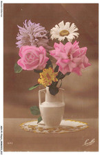 AGXP1-0007-FLEURS - Pot de fleurs - Rose - Marguerite et pensée