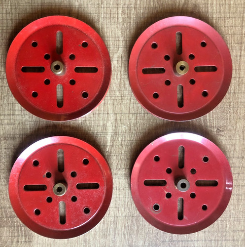 Meccano lot poulies rouges - 4,