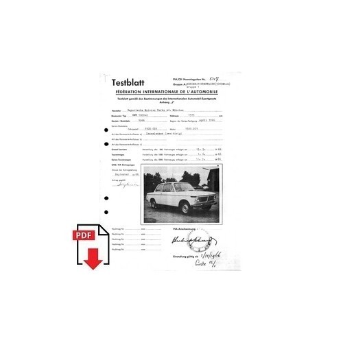 1966 bmw 1600 testblatt - 1966, 1600-2