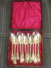 12 CUILLÈRES EN VERMEIL ORFÈVRE VAUTRIN NICOLAS PARIS 1 ER TITRE (950%) 