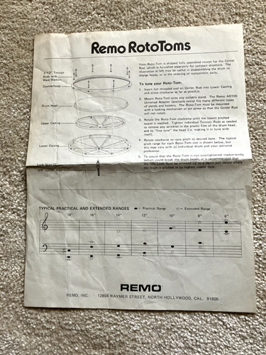 Vintage remo roto - toms, tuning