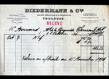 TOULOUSE (31) CAFE / BIEC "BIEDERMANN" en 1936