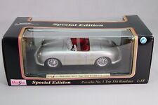 LJ366 MAISTO 31853 1/18 voiture Porsche n° 1 type 356 roadster cabriolet silver