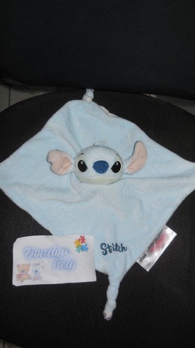 Doudou plat stitch bleu - doudou,