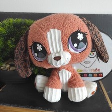 Plush Peluche Littlest Pet Shop LPS Dog Beagle Brown Purple 2007 #geektradelps