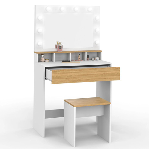 Coiffeuse zelia blanc - coiffeuse,