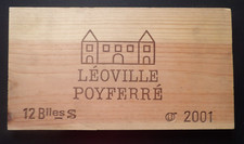 Estampe , façade de caisse vins château LEOVILLE POYFERRE 2001