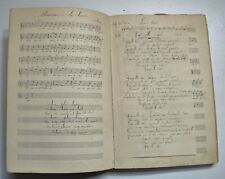 Ancien Cahier de musique  avec partitions et paroles manuscrites / imprimées