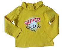 J119 Vêtement occasion Bébé SOUS-PULL jaune BOITE A MALICES  12 Mois