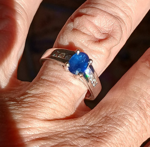 Bague gris saphir 6 - bague,