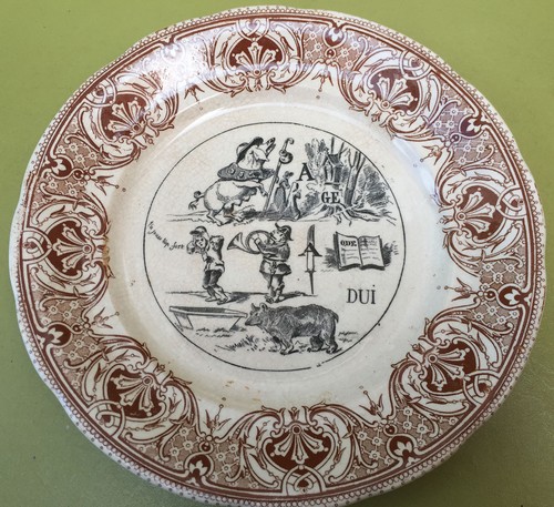 Assiette rebus sarreguemines - assiette,