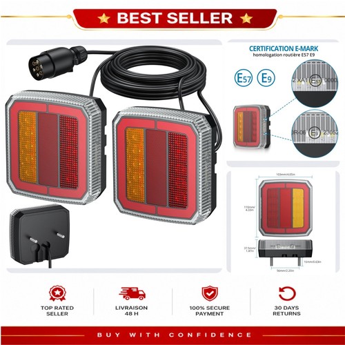 Feu arrière led remorque - feu,