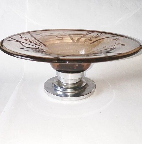 Coupe verre fumé - coupe, gravé