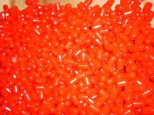 Red plastic caps covers - caps/covers, for