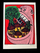 DI ROSA : POUR LE PEUPLE SUD-AFRICAIN . SÉRIGRAPHIE SIGNÉE & NUMÉROTÉE . 1994 