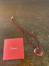 Collier cœur rose en cristal