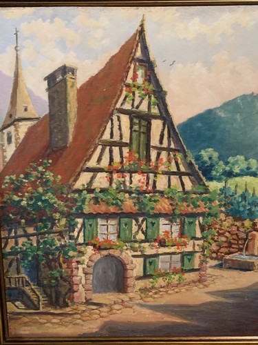 Tableau huile sur panneau - huile,