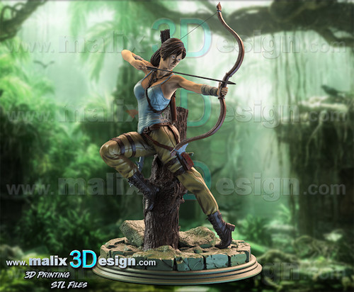 Lara croft resin sculpture - croft,