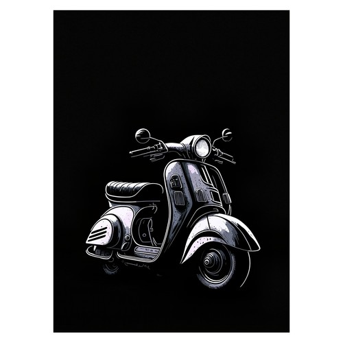 Affiche illustration scooter - illustration,