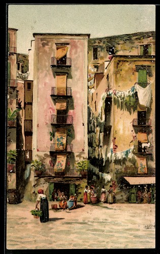 Lithographie naples - lithographie, /