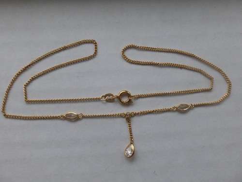 Collier neuf plaqué jaune - neuf,