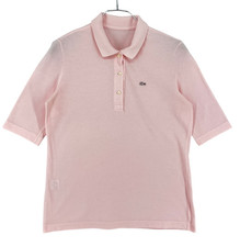 LACOSTE Femme Polo Rose Décontracté T-Shirt Taille 6 - L