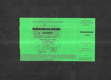 RARE / TICKET BILLET DE CONCERT - RAMMSTEIN : LIVE LYON ( FRANCE ) 1998