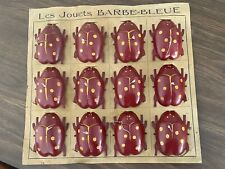 Jouet Ancien en tôle Jouets Barbe Bleue Planche de 12 Coccinelle NO Joustra CIJ