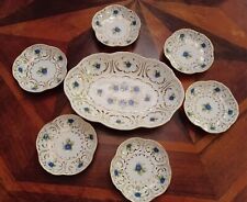 Plateau de service ovale et 6