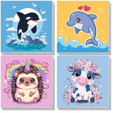 4 Pièces Peinture par