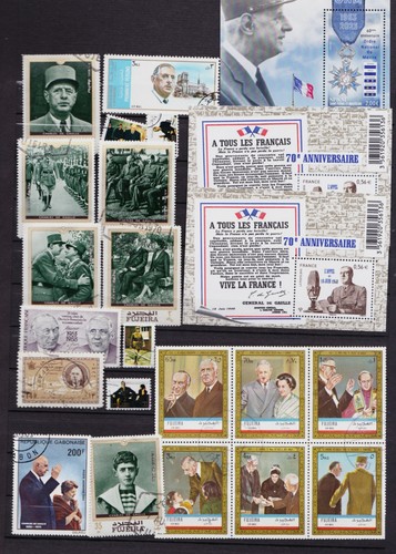 Lot timbres gaulle - gaulle, &