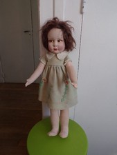 ANCIENNE POUPEE BOURREE PAILLE NO RAYNAL OU LENCI TETE FEUTRINE 