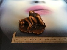 NETSUKE n°1 ancien erotique personnage chinois japonais curiosa sexy resine