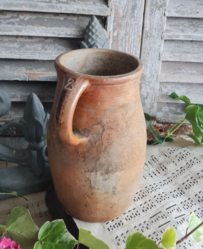 Ancien broc pichet faisselle - ancien,