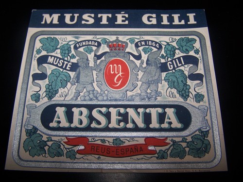 étiquette absinthe absenta - absinthe,