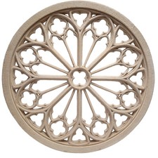 Fenêtre Rosace Rose Cathédrale pierre fait main France Gothique Artisan