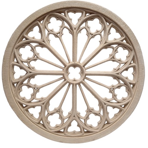 Fenêtre rosace rose - fenêtre,
