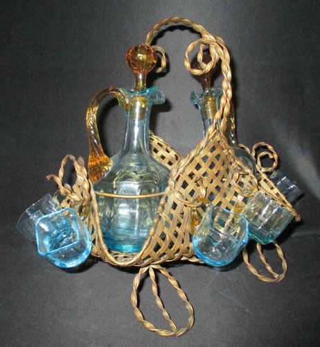 Ancien panier bronze doré - ancien,