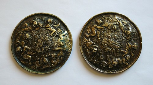 Plaque ornement bronze - plaque, bronze,