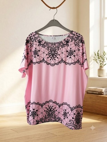 Shirt rose imprimé - rose, &