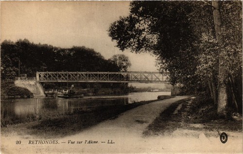 Cpa rethondes vue sur - rethondes,