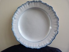 Assiette faience  Moustiers  Varages  24 cm liseré bleu XVIIIème